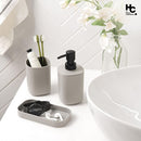 Set 3 Piezas Accesorios Bano Gris