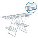 Tendedero de Ropa Doble Piso Aluminio 156x61x97 cm Blanco