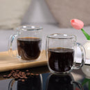 Set 2 Mug Doble Pared 450 ml Vidrio Sin coleccion Transparente