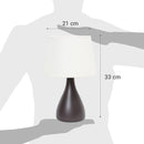 Lampara Mesa Laura Cafe 21x33 cm