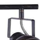 Barra Led Cazo Patina 2 Luces Metal Negro