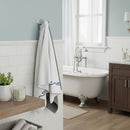 Gancho doble para toallas cromado