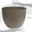 Macetero Siena de Plastico 40x40 cm Taupe