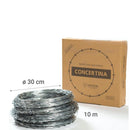 Concertina rollo 300 mm 10 m largo con triple candado