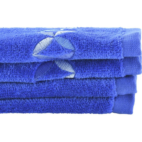 Set De Toallas Visita 380 Gr Algodon 30X50 Cm Azul