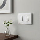 Interruptor doble 9/15 16 A Genesis Blanco.