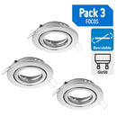 Pack focos LED basculantes 3 unidades..