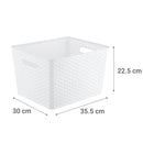 Canasto Ratan 30x22.5x35.5 cm 6 l Blanco