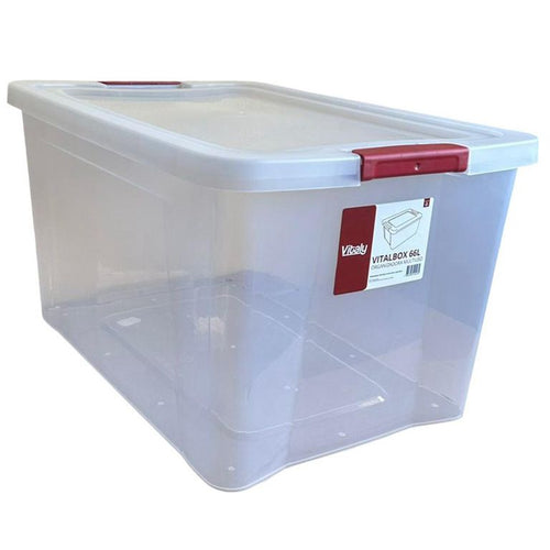 Caja 42X34.4X60 Cm 66 L Rojo