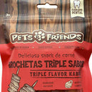 Snack perro brochetas triple sabor 100 gr