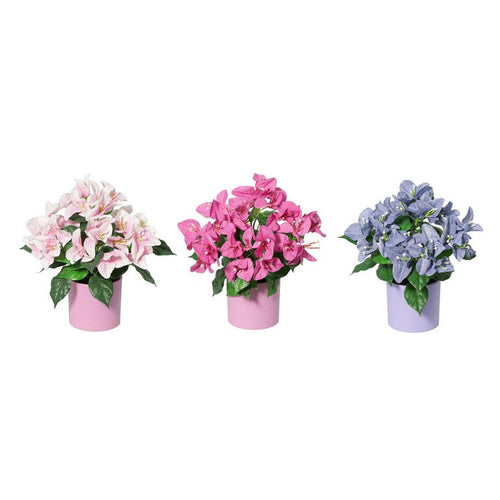 Planta Artificial Bougainvillea 29 cm Rosado, Rosado claro, Morado, Verde