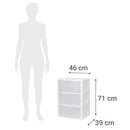 Cajonera 39X71X46 Cm 127.4 L Blanco/Transparente