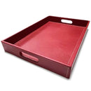Bandeja Ecocuero Rectangular 30X50 Cm Roja