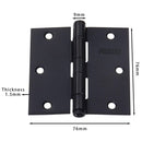 Pack 3 Unidades Bisagra 3X3 Negro