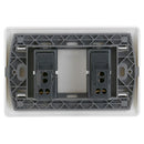 Interruptor doble 9/15 16 A Genesis Blanco.