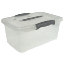 Caja 22X15X33 Cm Transparente/Gris