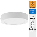 Panel sobrepuesto circular LED 12 W.