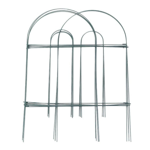 Set De 7 Cercos Para Jardin Metal 0.44X0.585 Metros Verde