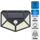 Reflector Solar 100 Led Sensor 0.5 W Ip 44 250 Lm Luz Fria