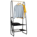 Zapatera Metal 2 Nivel(es) 64x150x40 cm Negro