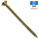 Tornillo Tirafondo Madera 60 mm 4 mm 144 unidad(es)