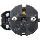 Enchufe Macho Volante Schuko 2P+T 16 A Negro