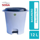 Papelero De Baño 12 Litros Plastico Gris Grafito