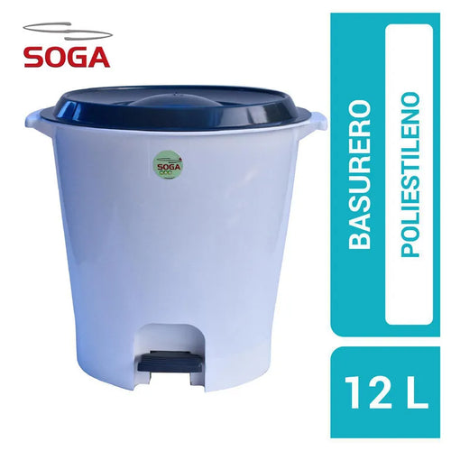 Papelero De Baño 12 Litros Plastico Gris Grafito