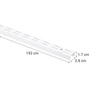 Pilar ranurado doble metal 192 cm blanco