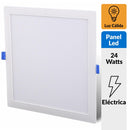 Panel Led Empotrado Cuadrado Blanco 24W Luz Calida