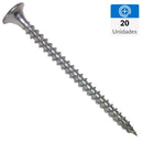 Tornillo Autoperforante Yeso-Carton 1-5/8 Pulg 6 Mm 20 U.