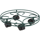 Portamacetero Circular Metalico 37 Cm Con Ruedas Decorativo