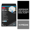 Respirador N95 con valvula Cool Flow 8511 10 unidades