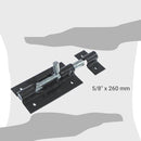 Picaporte para puertas 5/8 x 260 negro