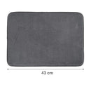 Set 2 Pisos Bano Espuma De S 43X60 Cm Poliester Gris