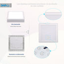Pack 2 Panel Led Sobrepuesto Cuadrado Blanco 18W Luz Calida