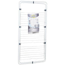 Tendedero de Ropa Torre 3 Racks Plegable Acero 70x65x135 cm Blanco