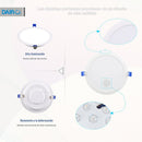 Panel Led Empotrado Circular Blanco 12W Luz Fria