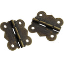 Bisagra decorativa borde redondeado 25 x 30 mm bronce antiguo 2 unid