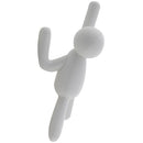 Set De 3 Ganchos Buddy Plastico Blanco