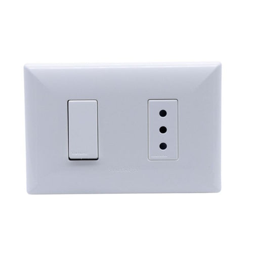 Enchufe + interruptor s17 Blanco