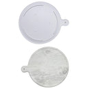 Bandeja Melamina Redonda 45X38.5 Cm Blanco/ Marmol