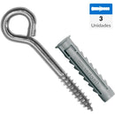 Tarugo sx8 +cancamo cerrado 3 unidades