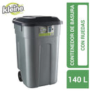 Basurero Contenedor 140 L Negro Con Ruedas