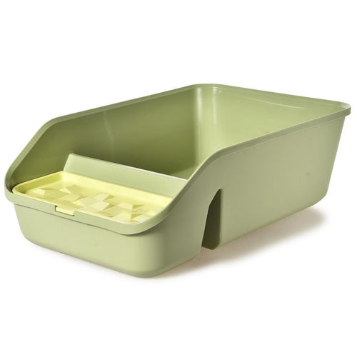 Arenero para gatos verde 49x28x15 cm.