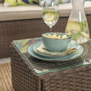 Juego de Loza 30 Piezas Ceramica Solido Turquesa