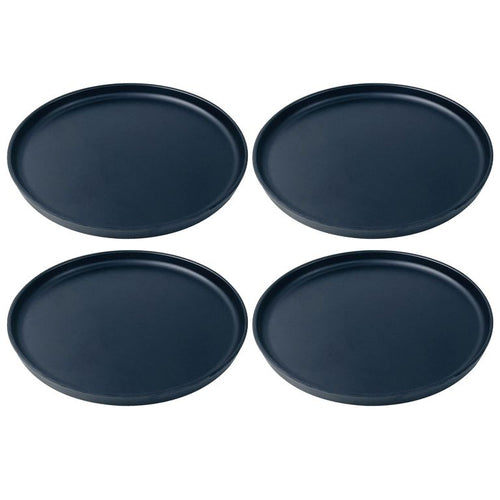 Set Platos 21 cm 4 Piezas Melamina Negro