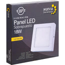 Panel sobrepuesto cuadrado LED 18 W