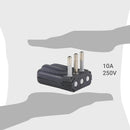 Enchufe Macho Volante Articulado 2P+T 10 A Gris