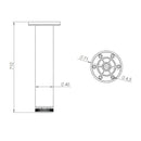 Pata aluminio 710mm cobre